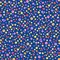 Full Bloom Floral Dark Blue Dots by P and B Textiles Cotton Fabric by the yard